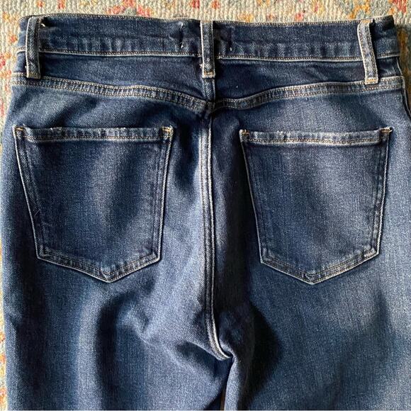 AGOLDE $218 Nico High Rise Slim Crop Button Fly Jean Dark Wash 27 EUC - Picture 9 of 15